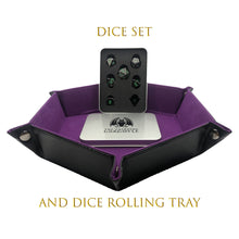 Load image into Gallery viewer, Metal Dice Set and Rolling Tray