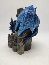 Load image into Gallery viewer, Blue Dragon DnD Dice Tower for Rolling Dice - Hand Painted 26cm Dice Rolling Tower - Great for Role-Playing Games and Tabletop Gaming - Amazing Dice Shaker - Dragon Dice Tower
