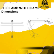 Load image into Gallery viewer, LED Daylight Bright Craft Task Lamp with Dimmer - Hands Free Desk Lamps for Reading - Hobbies - Model Painting - Embroidery – Includes Table Clip On Halo and Swing Arm
