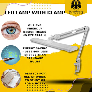 LED Super Bright Hobby Pro Dimmer Lamp - Hands Free Adjustable Perfect for Hobbies - Model Painting - Nail Technician – Desk Lamps - Table Clamp Swing Arm Desk Lamps