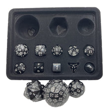 Load image into Gallery viewer, 13 Piece Deluxe Dungeon Master Polyhedral RPG Dice Set -Choice of Colours
