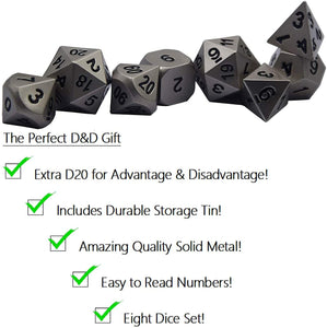 8 Piece Dice Set and Case